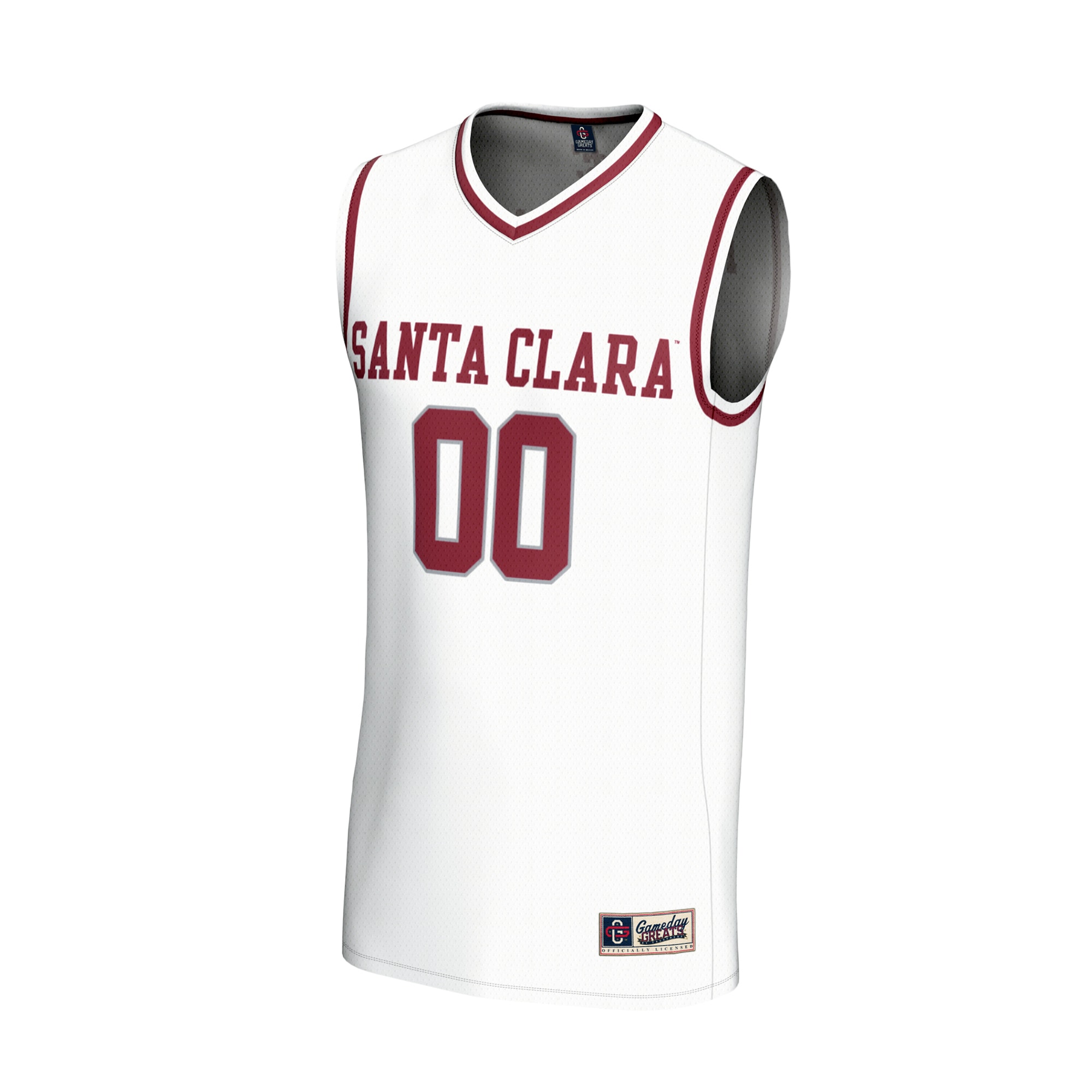 [DDG] Santa Clara Broncos GameDay Greats Youth NIL Pick-A-Player Men's Basketball Lightweight Jersey - White