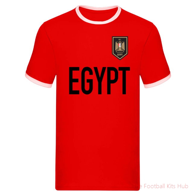 Egypt Logo & Text Ringer Tee (Red)