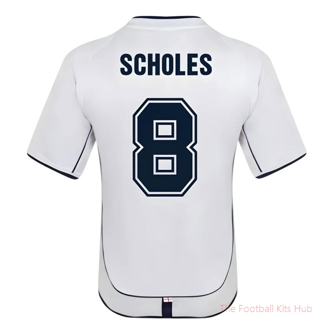 England 2002 Retro Football Shirt (Scholes 8)
