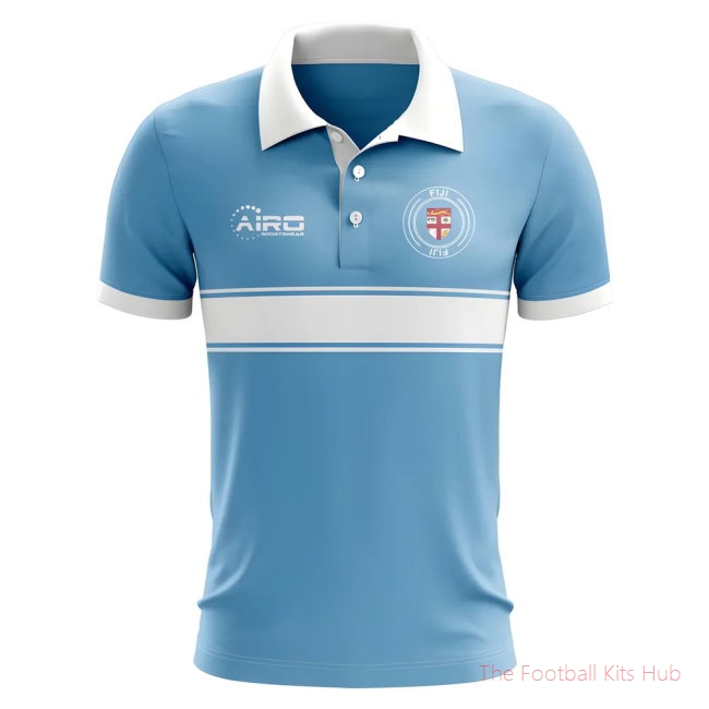 Fiji Concept Stripe Polo Shirt (Sky)