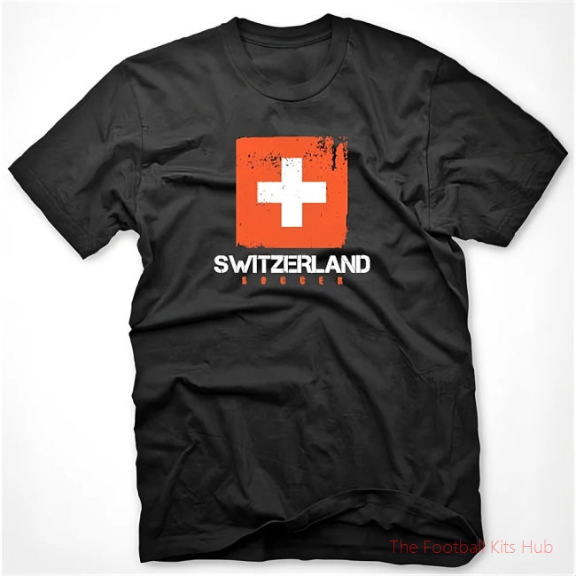 Men Switzerland Soccer T-shirt (black)