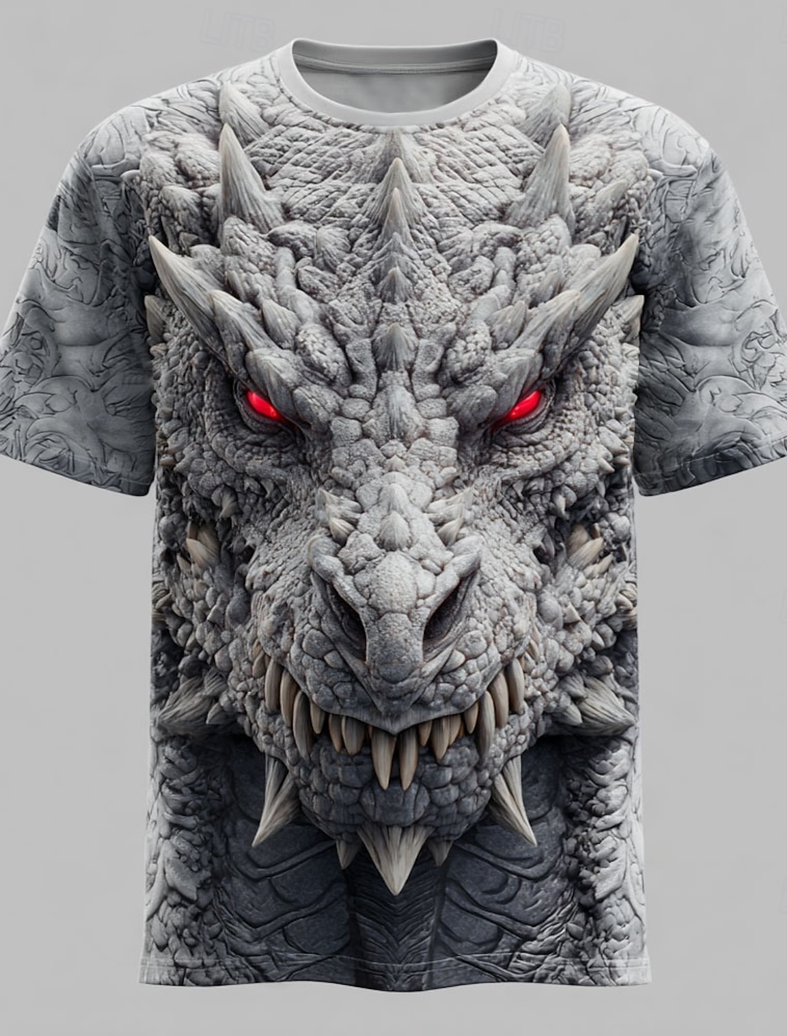 Men's Dragon T Shirt Short Sleeve T shirt 3D Print Crew Neck Shirt Exaggerated Designer Party Street Casual Black Gray Gray Summer Spring All Seasons Clothing Apparel S M L XL XXL XXXL 4XL