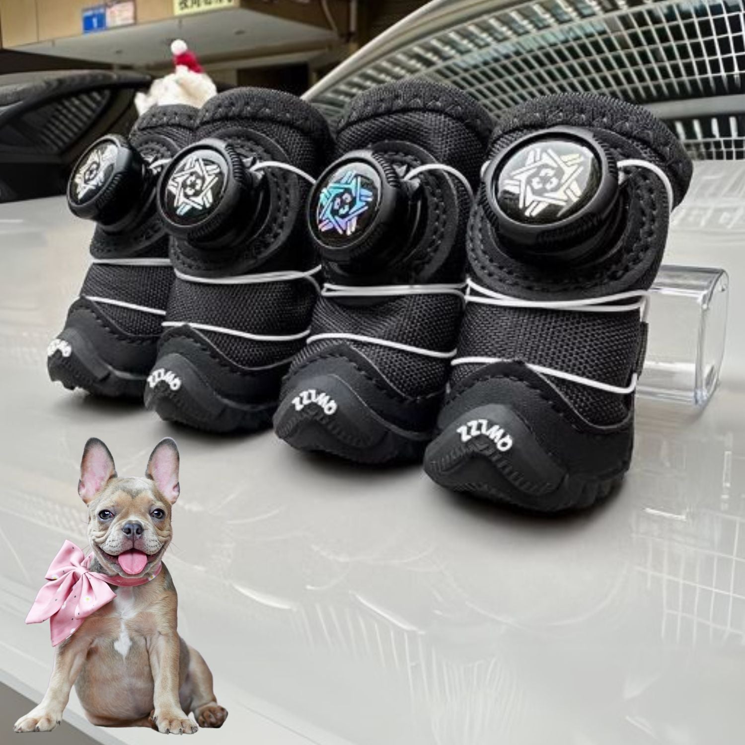 Everyday Furtrek Frenchie Winter Running Shoes – Non-slip Dog Boots F...