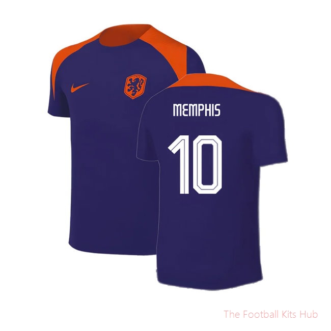 2024-2025 Netherlands Strike Training Shirt (Blue) - Kids (Memphis 10)