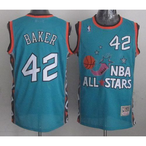 Blue Mitchell And Ness Milwaukee Bucks #42 Bucks Jersey - Fabric