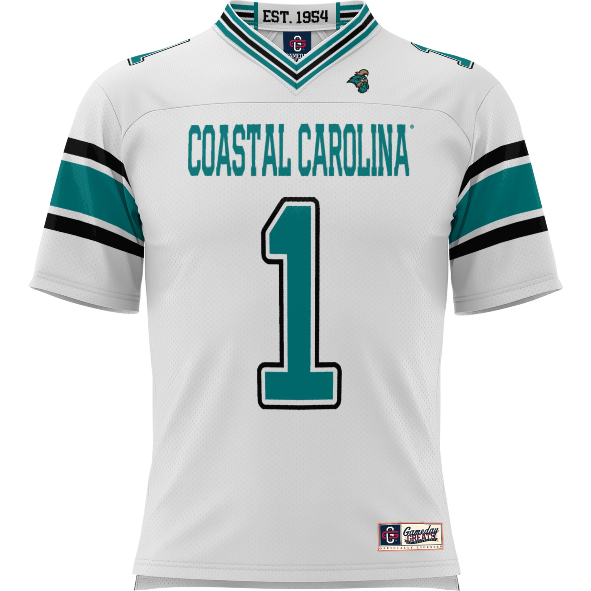 #1 Coastal Carolina Chanticleers GameDay Greats Youth Football Jersey - White