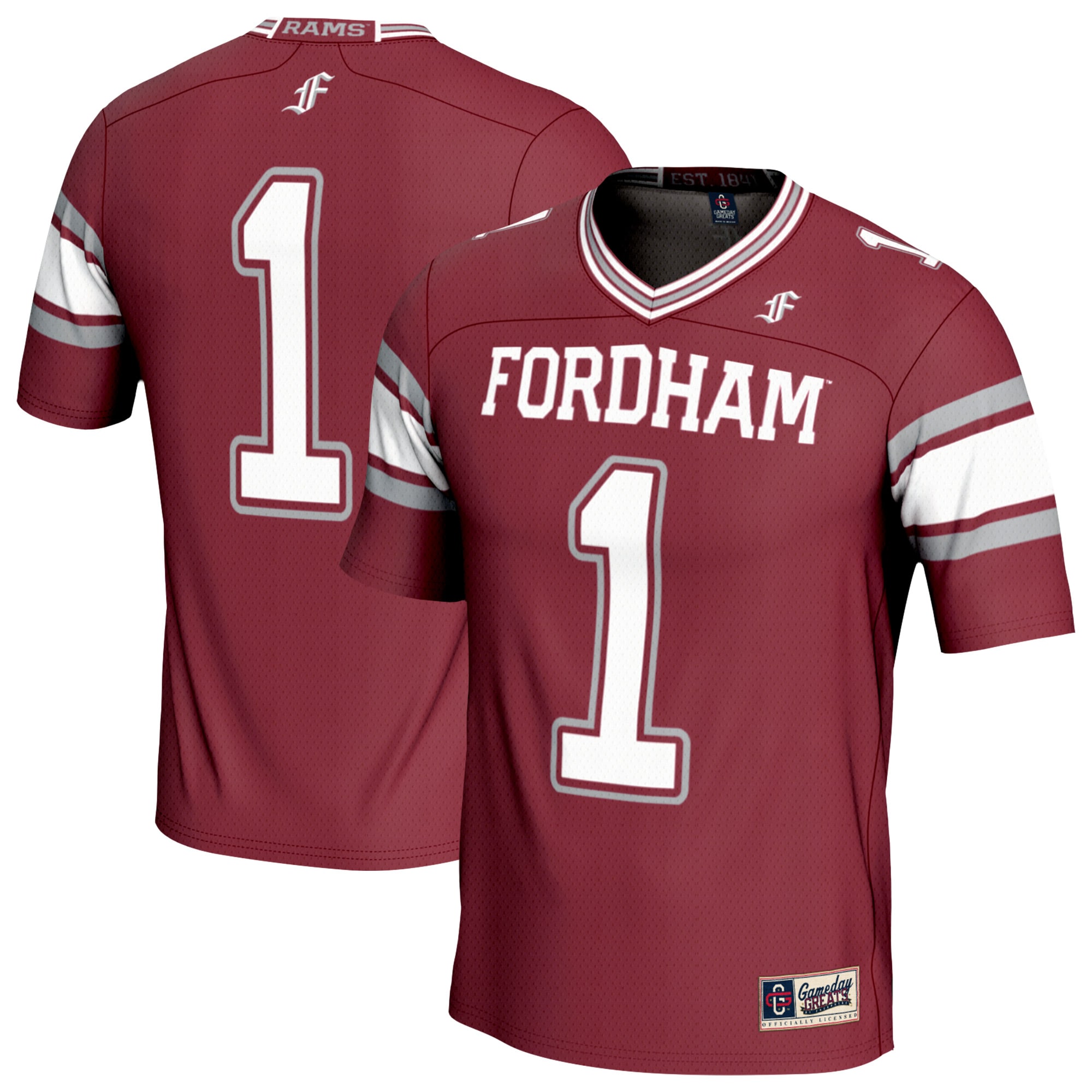 #1 Fordham Rams GameDay Greats Unisex Lightweight Collegiate Football Fashion 2026/2027 Football Jersey - Maroon