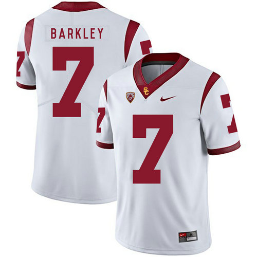 Men's None White 2024 official licensed Matt Barkley #7 game jersey