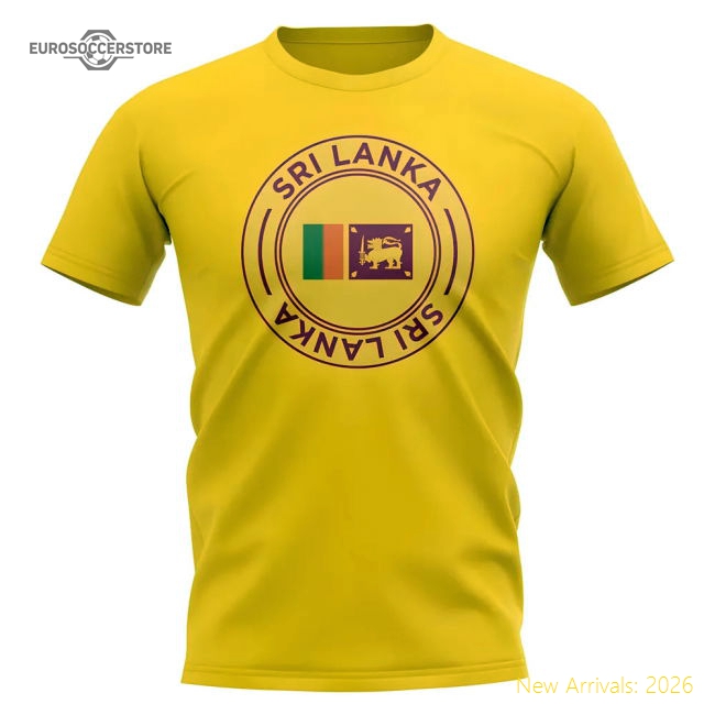 Sri Lanka Football Badge T-Shirt (Yellow)