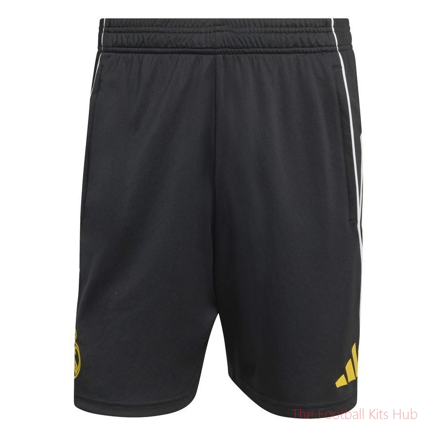 Real Madrid X Marvel Training Shorts Tiro 25 - Black/White/Bold Gold