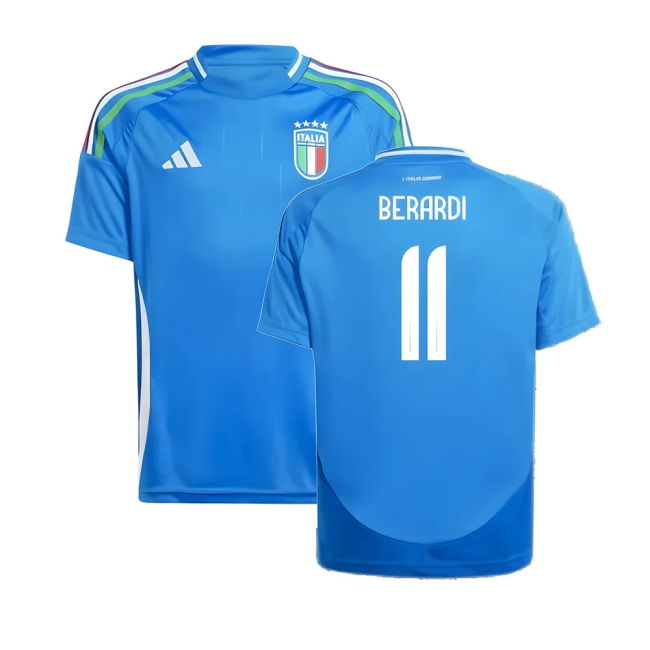 2024-2025 Italy Home Shirt (Kids) (Berardi 11) Quality Worldcup