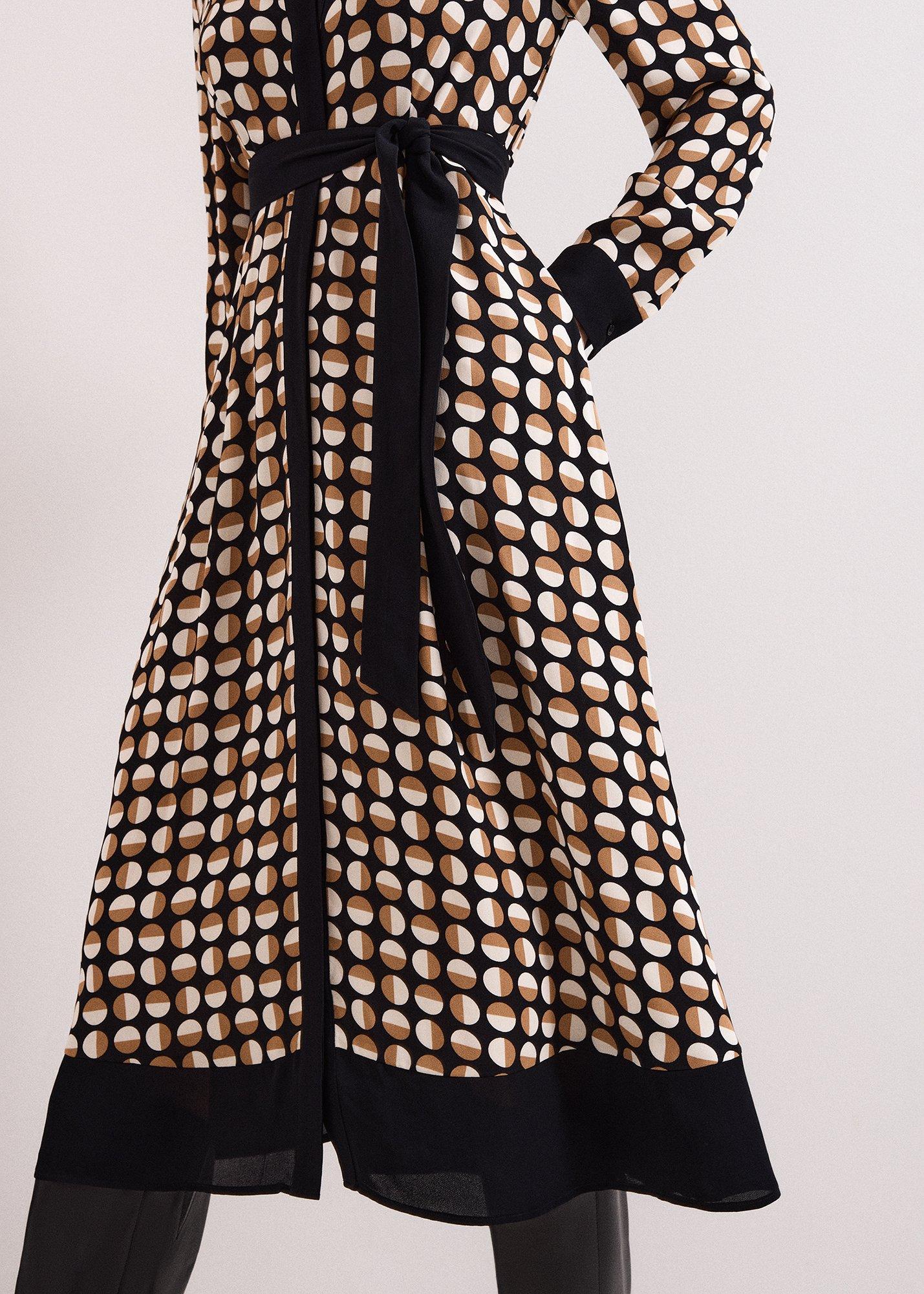 Naomi Spot Shirt Midi Dress