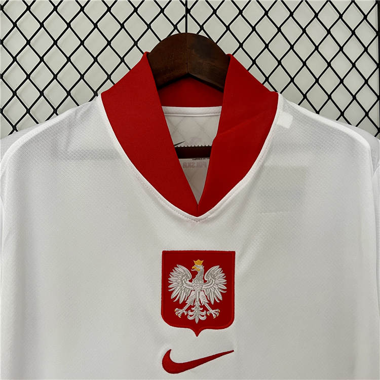 Breathable Poland UEFA Euro 2024 Home Soccer Jersey Football Shirt