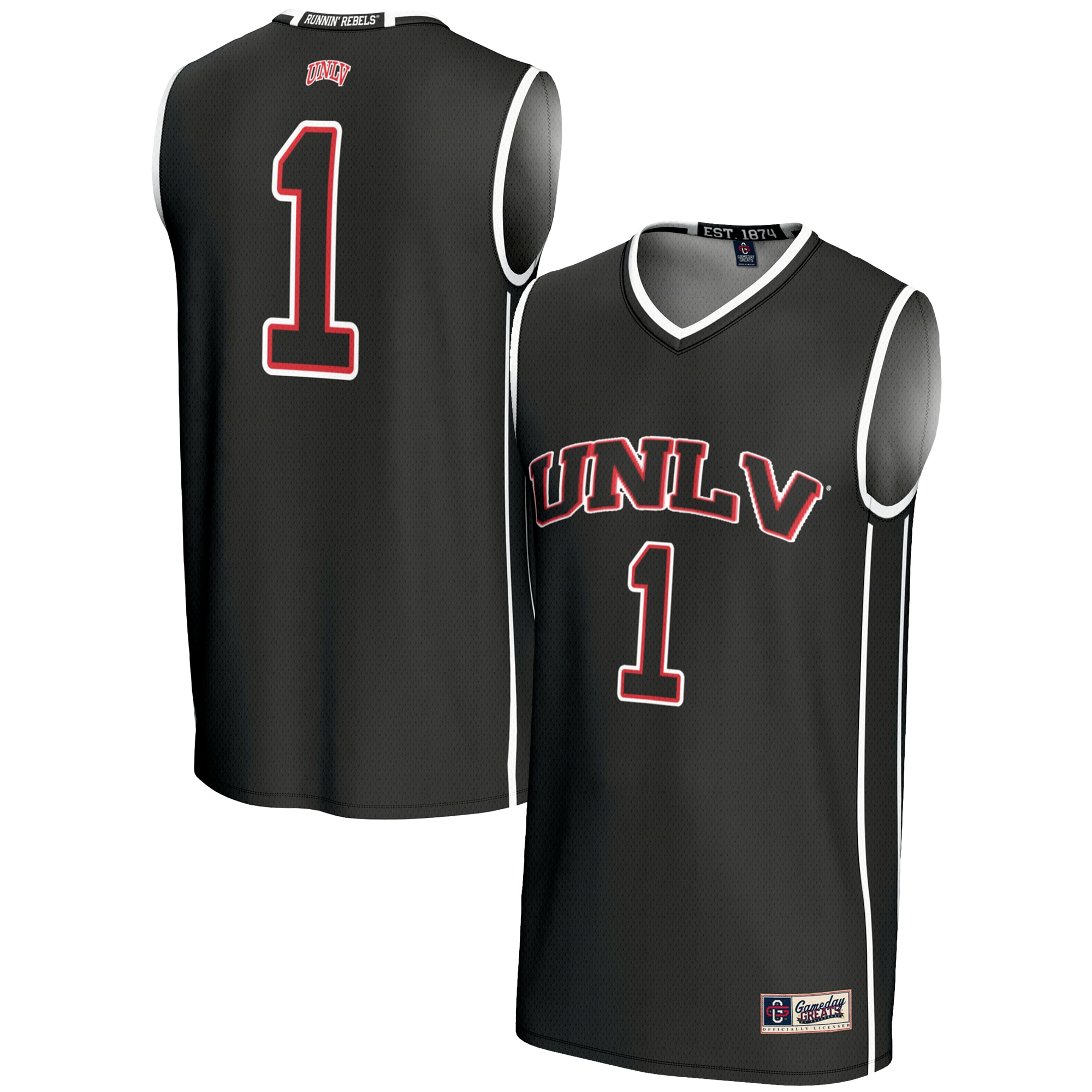 [NJP] UNLV Rebels GameDay Greats Youth Lightweight Basketball Jersey - Black