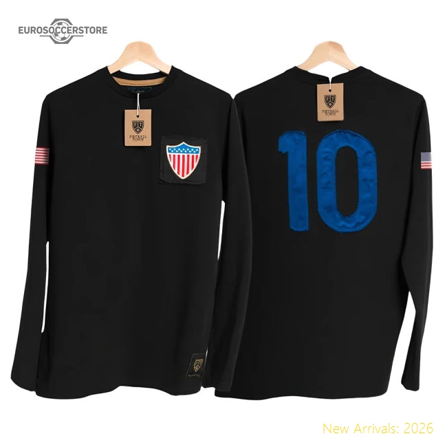 American National Team The Yanks Black Number 10 Ls Retro Shirt
