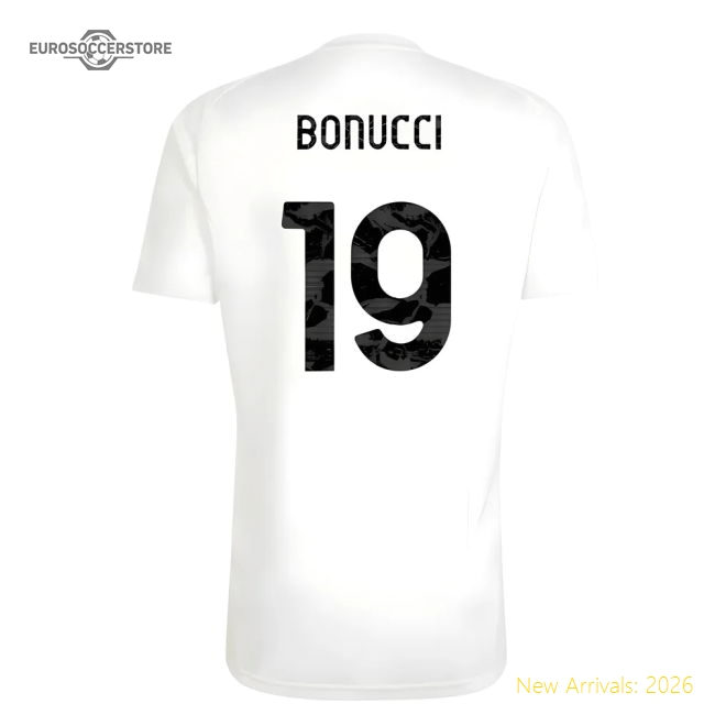 Official 2025-2026 Juventus Training Tee (White) (Bonucci 19)