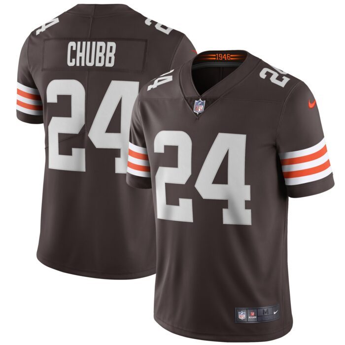 Men's Cleveland Browns Nick Chubb Nike Brown Vapor Limited...