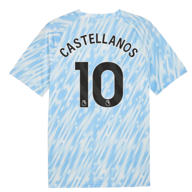 2025-2026 Man City Warm Up Jersey (Silver Sky) (Castellanos 10)