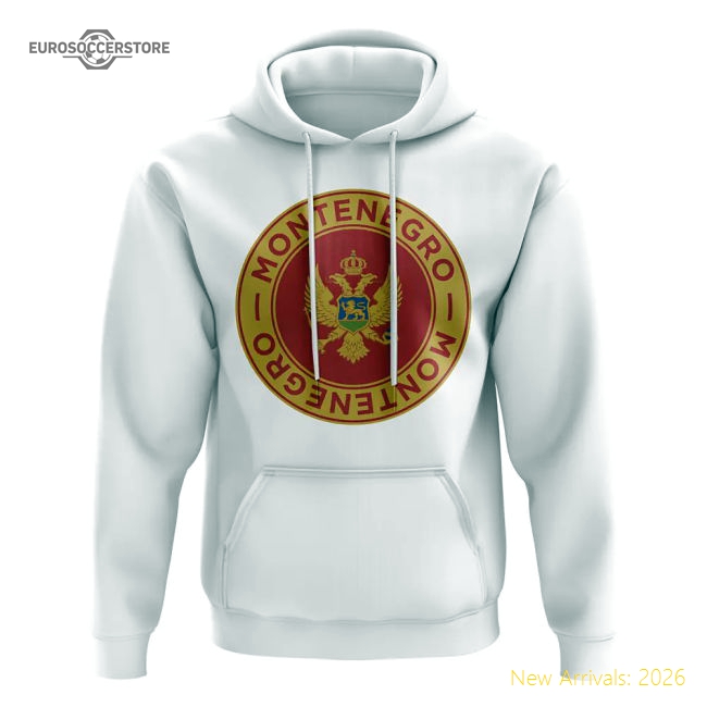 Montenegro Football Badge Hoodie (White)