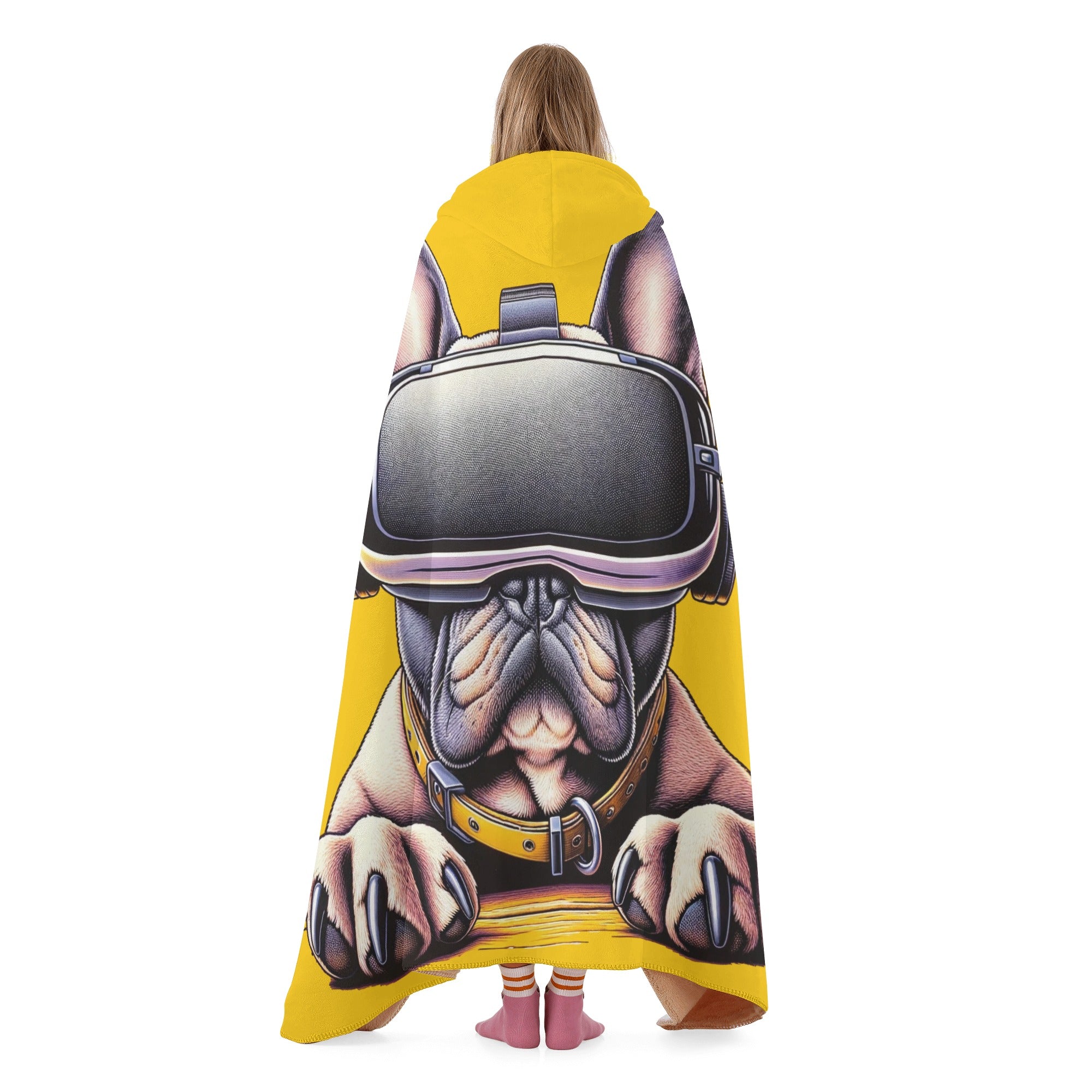 Frenchie Lover Loki - Everyday Hooded Blanket Pet Owner Apparel