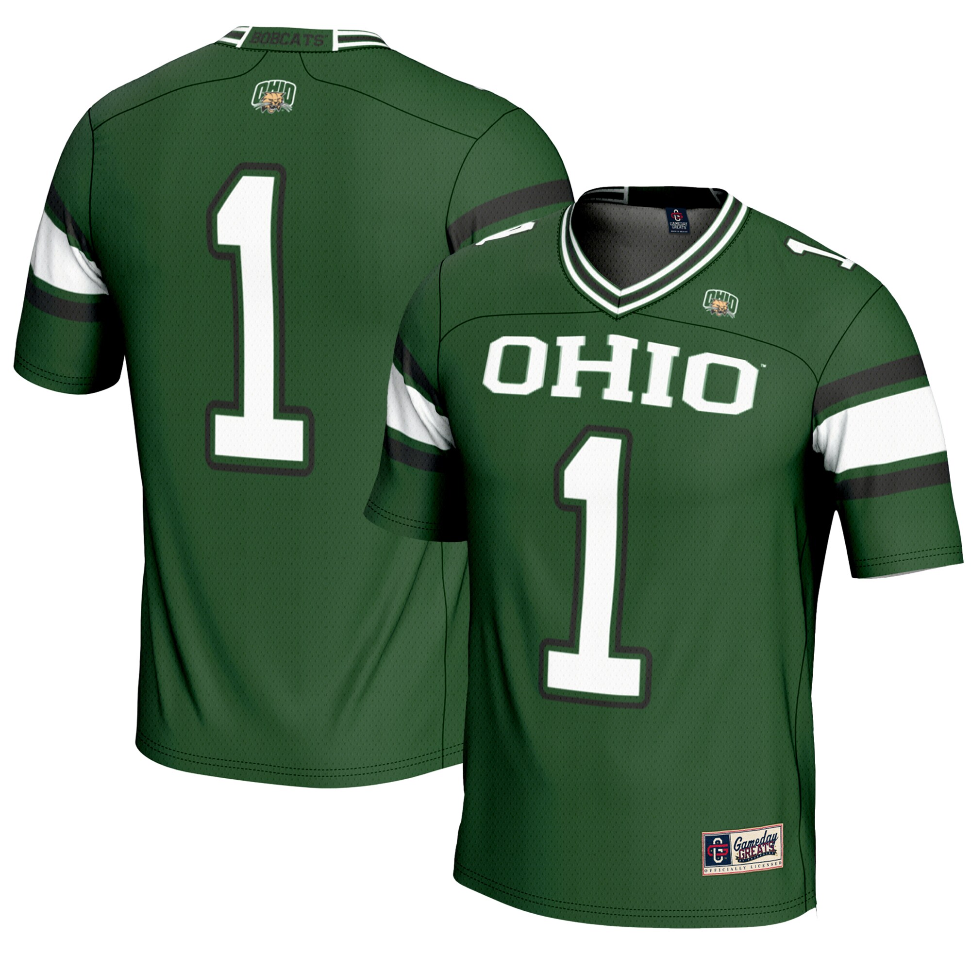 #1 Ohio Bobcats GameDay Greats Youth Endzone Football Jersey - Green