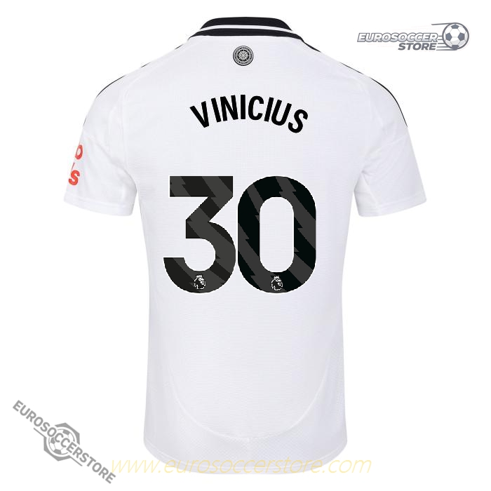Fulham's 24-25 Home Jersey Featuring VINICIUS with Number 30