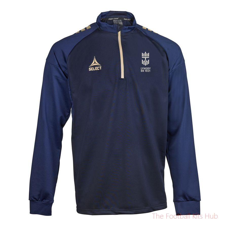 Lyngby BK Training Shirt 1/4 Zip Elite - Navy/Beige