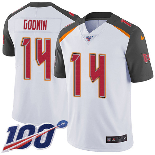 NFL T B Buccaneers #14 Chris Godwin White Limited Jersey - Authenti...