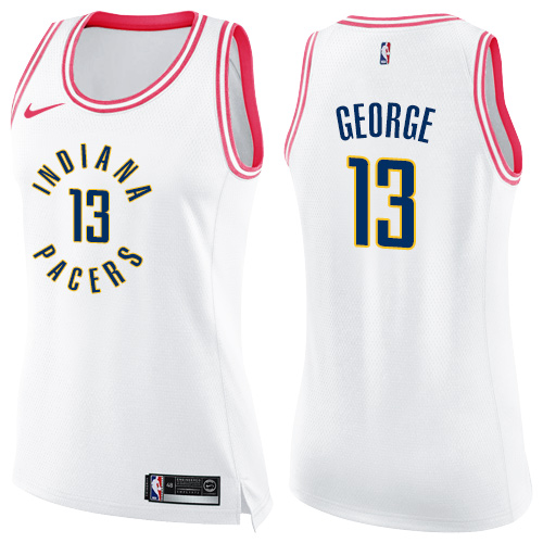 Pacers #13 Paul George Performance 2024 Icon NBA Jersey - White