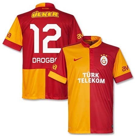 Premium Quality Galatasaray 201314 Home DROGBA 12 Soccer Jersey