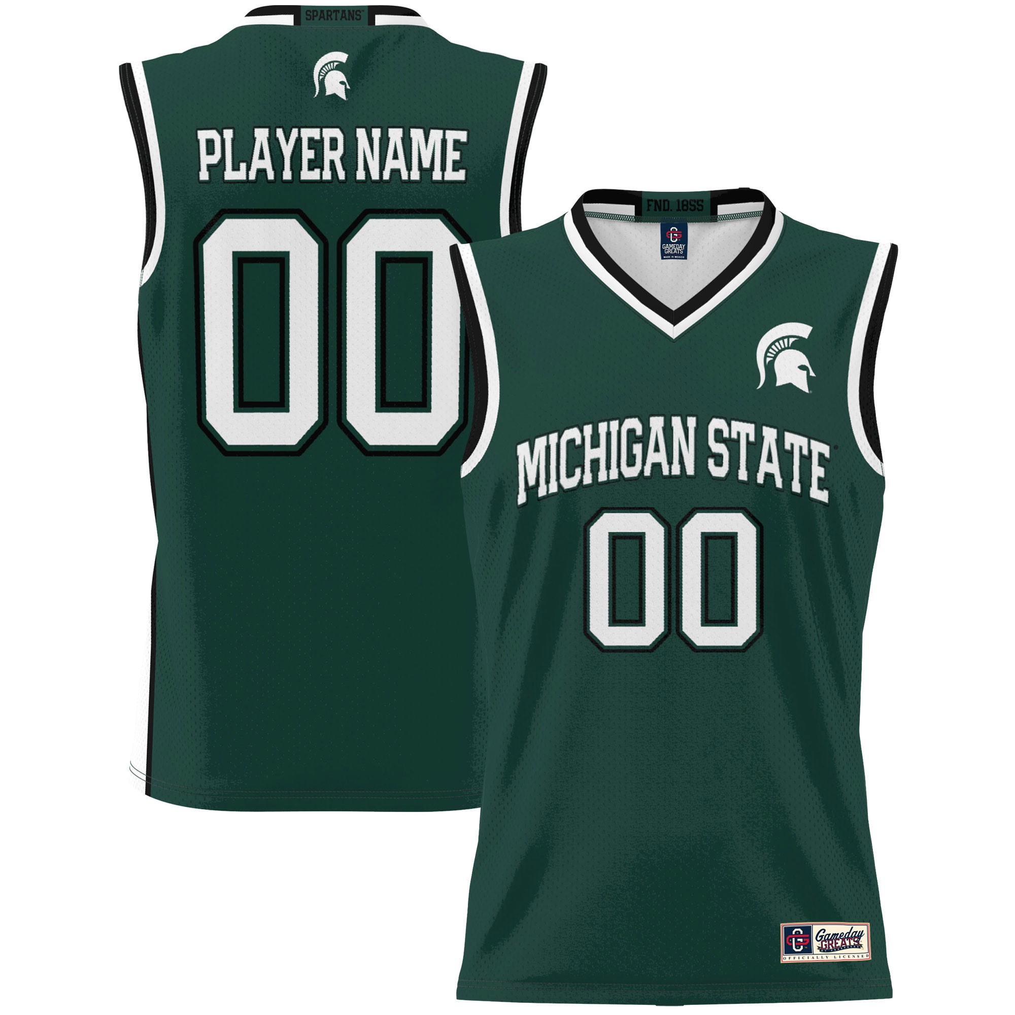 [NJP] Michigan State Spartans GameDay Greats Unisex Lightweight NIL Pick-A-Player Women's Basketball Jersey - Green