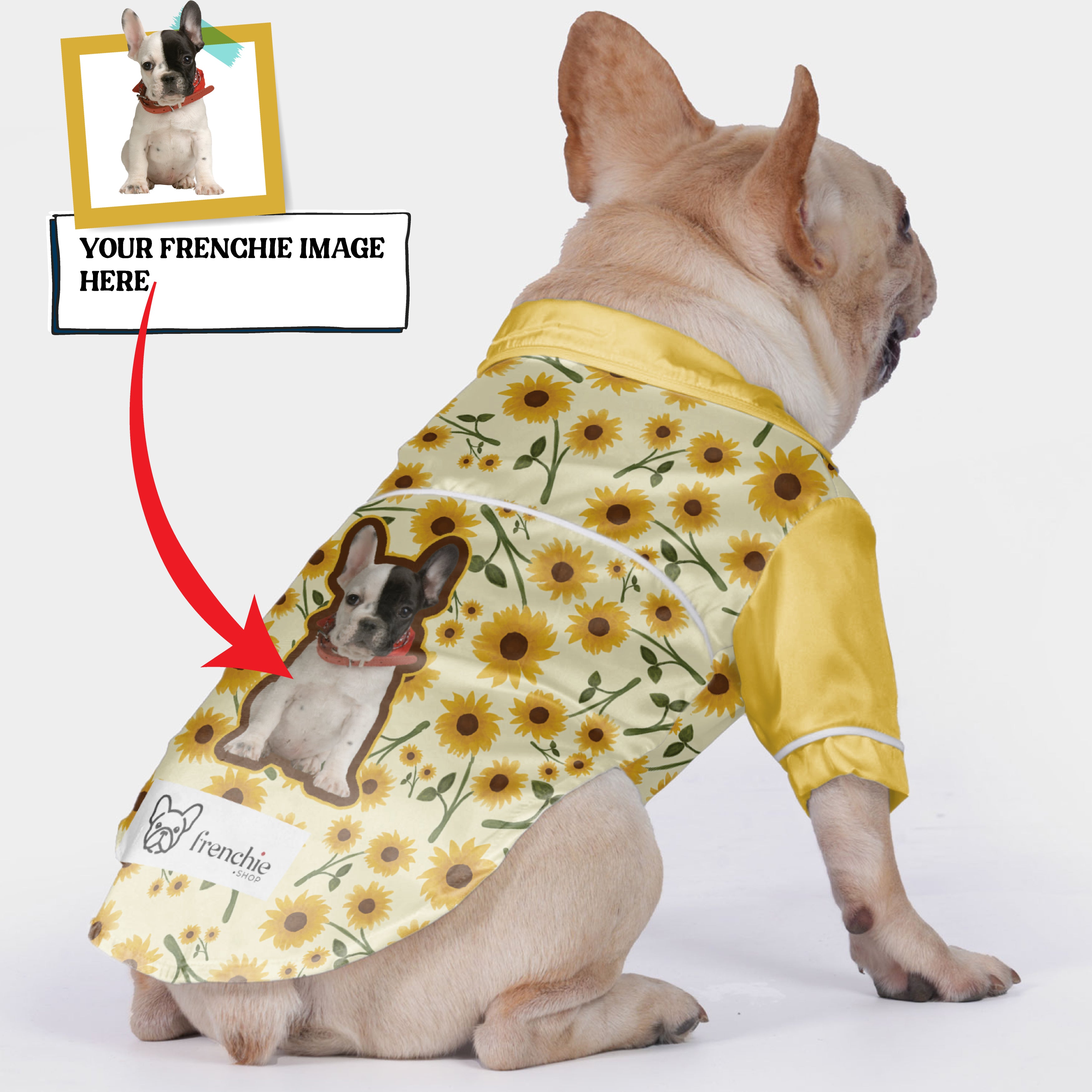 Bulldog Pajamas Customized With Your Frenchie's Picture Dog Supplies