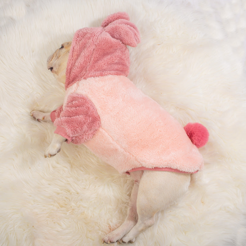 Frenchie Warm Pet Sweater – Plush Thick Coat for Small Bulldogs
