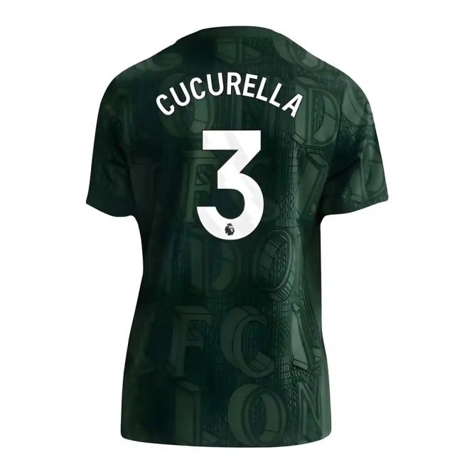 2025-2026 Chelsea Pre Match Shirt (Green) - Kids (Cucurella 3)