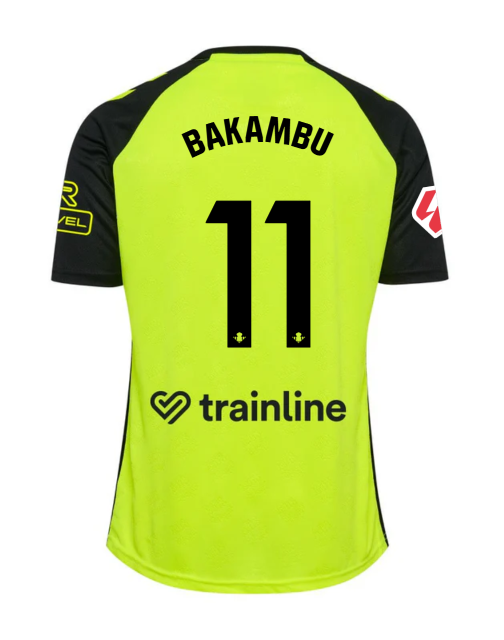 Away Jersey of Real Betis for the 24-25 season, featuring player BAKAMBU with the number 11