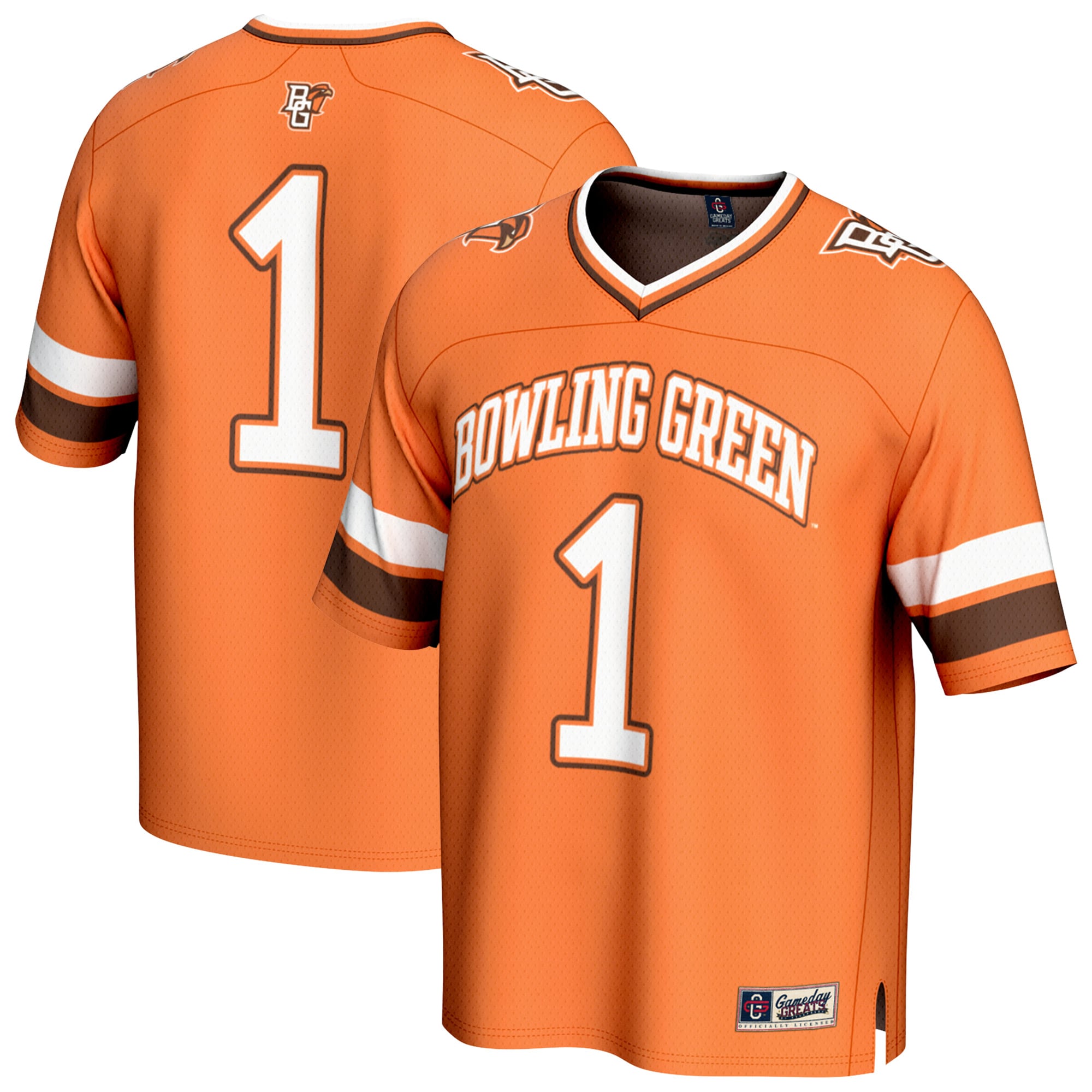 #1 Bowling Green St. Falcons GameDay Greats Youth Lightweight Collegiate Football Fashion 26/27 Football Jersey - Orange