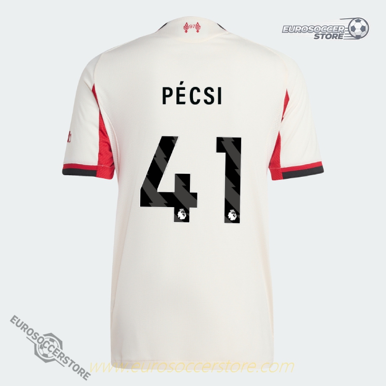 PÉCSI 41 Away Liverpool Jersey for 25-26 Season (Player Version)