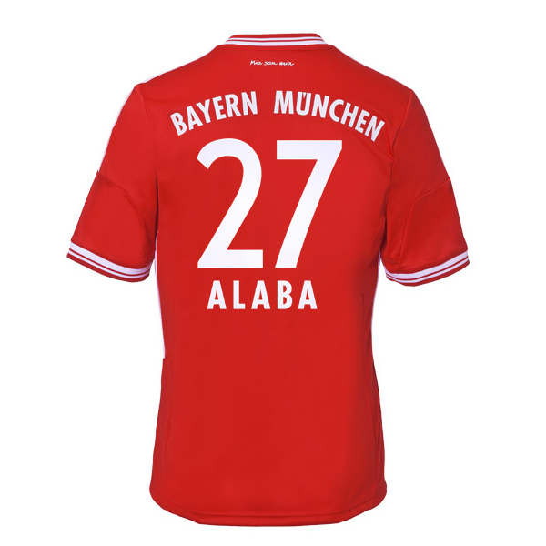 13-14 Bayern Munich 27 Alaba Home Shirt - Official Replica 863
