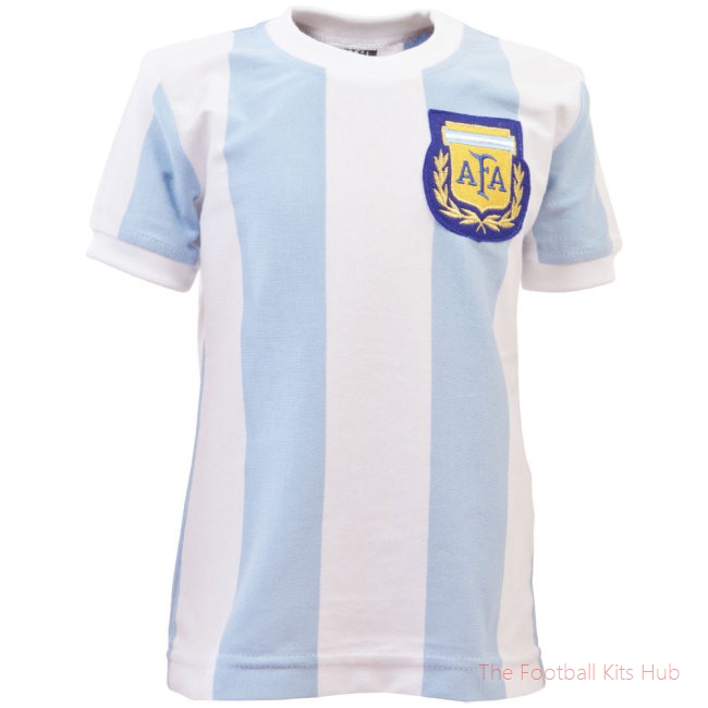 Argentina Kids 1986 World Cup Football Shirt (Kids) (Your Name)