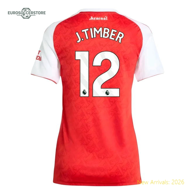 2025-2026 Arsenal Home Fan Version Womens Jersey Soccer Wear