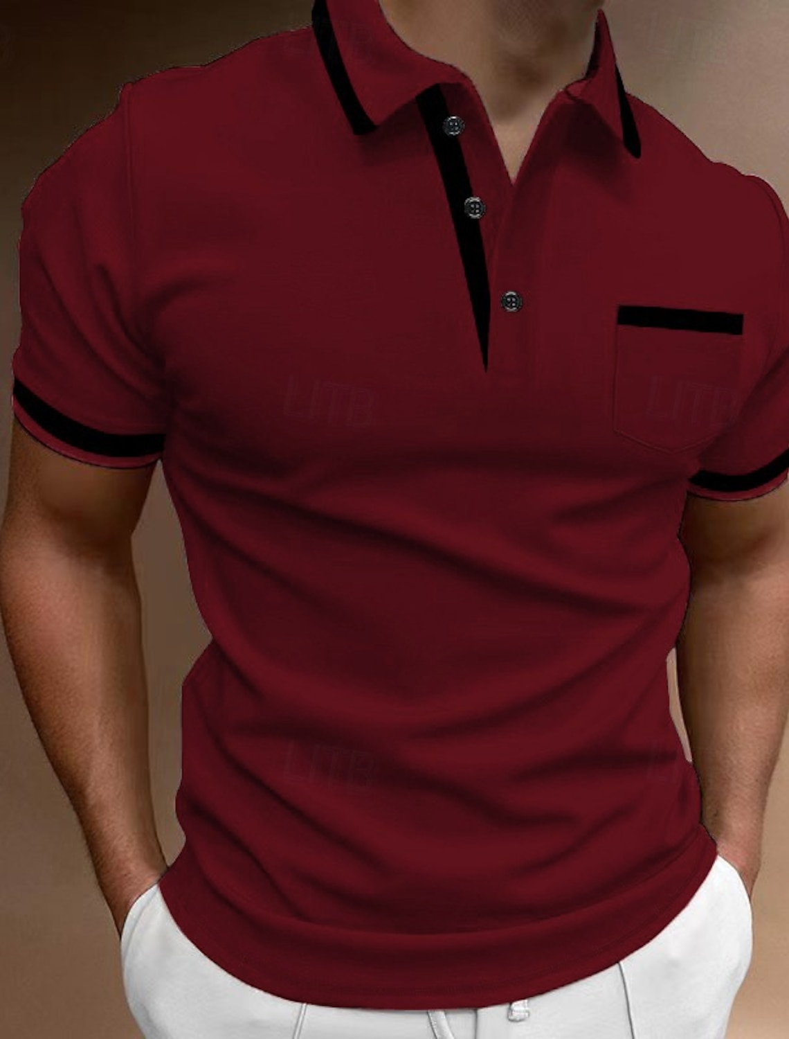 Men's Polo Shirts Golf Shirt Casual Sports Lapel Short Sleeve Fashion