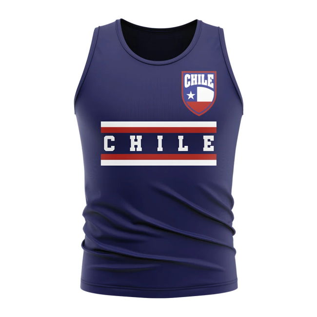Jersey Chile Core Football Country Sleeveless Tee (Navy)