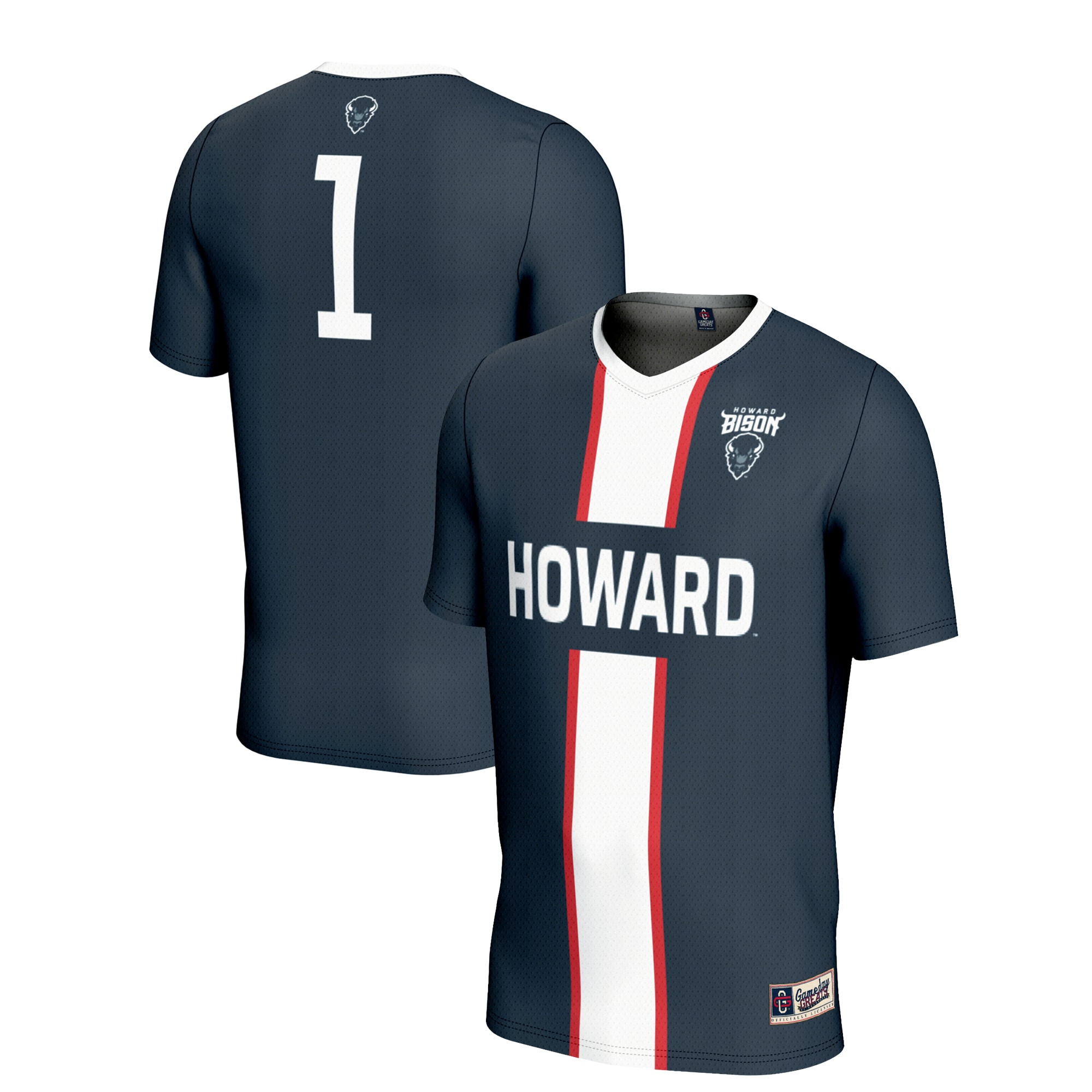[JED] Women's Howard Bison GameDay Greats Lightweight Soccer Fashion Jersey - Navy