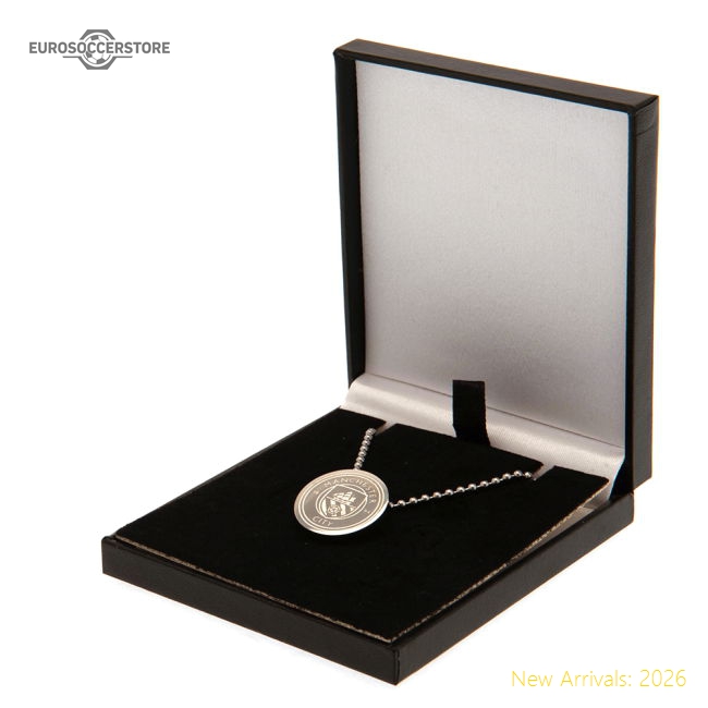 Official Manchester City Fc Stainless Steel Pendant & Chain - Premium