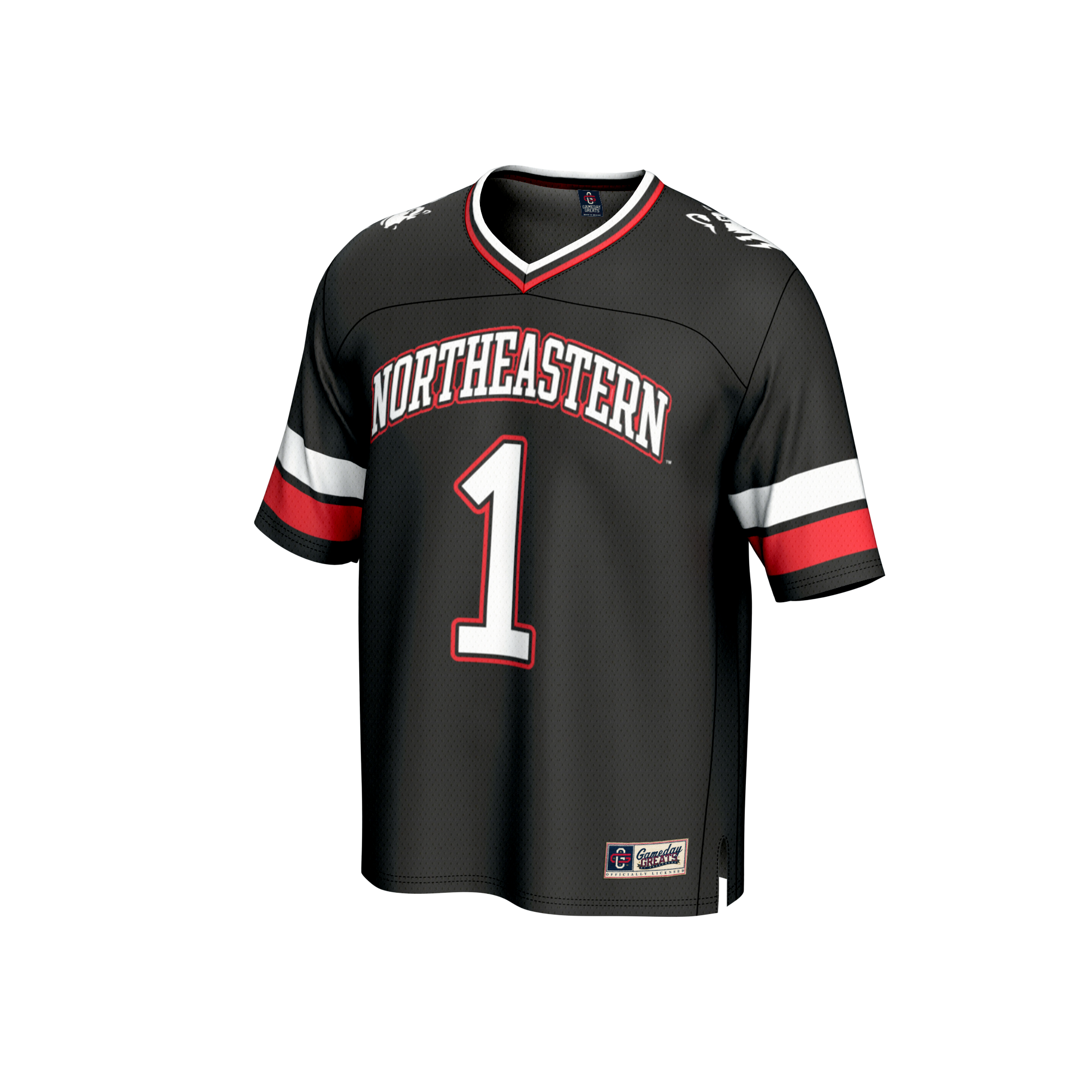 #1 Northeastern Huskies GameDay Greats Unisex Lightweight Collegiate Football Fashion 26/27 Football Jersey - Black
