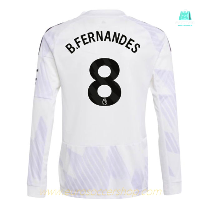 2025-2026 Man Utd Long Sleeve Away Shirt (Kids) (B.Fernandes 8)