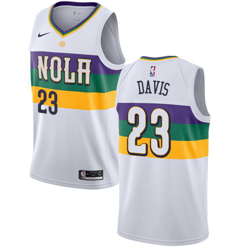 White NOP Anthony Davis #23 Nike Retro Jersey NBA Fan Apparel