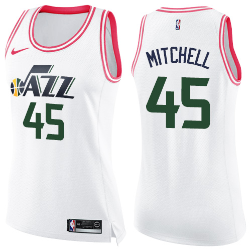 Jazz Donovan Mitchell #45 Durable 2024 Icon NBA Swingman Jersey White