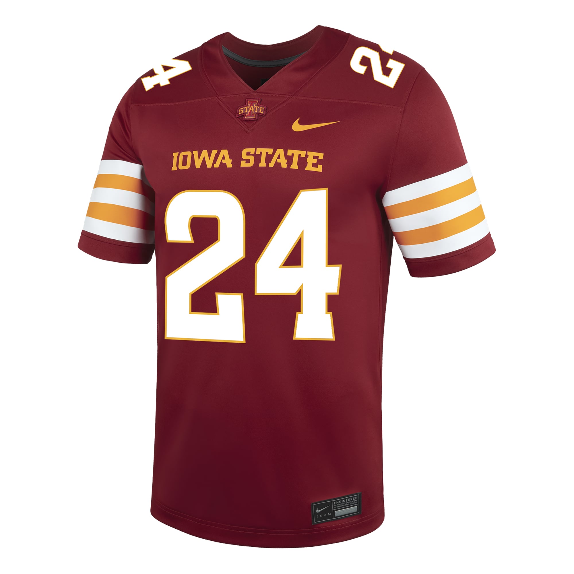 #24 Iowa State Cyclones Nike Game Football Jersey - Cardinal