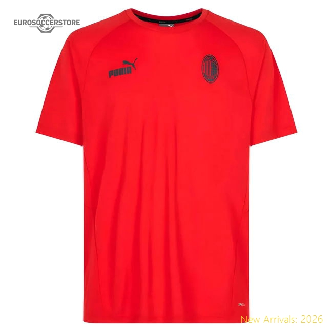 Excellent 2022-2023 Ac Milan Casuals Tee (red) - Official Design